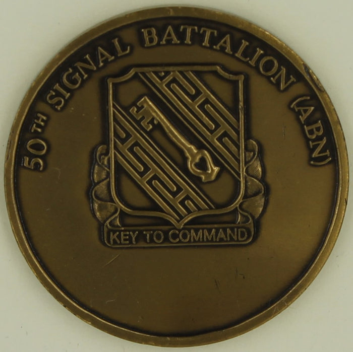 35th Signal Brigade (Airborne) 50th Signal Battalion Army Challenge Coin