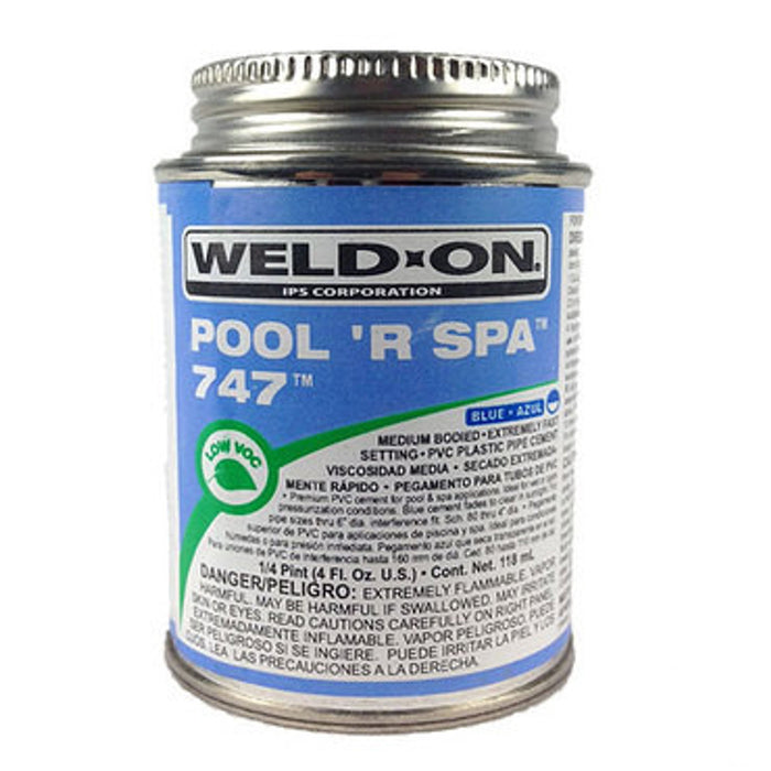 747 PVC Cement Blue Pool 'R Spa - 1/4 Pint