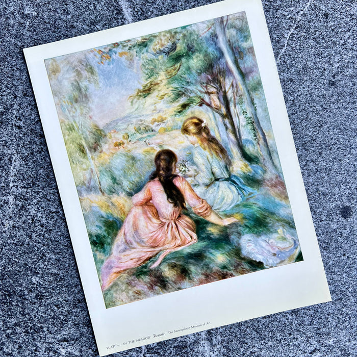 Vintage 1958 Renoir "In the Meadow" Art Print