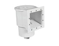 ABS Skimmer Standard Complete for above ground pools, featuring durable white construction for effective debris removal.