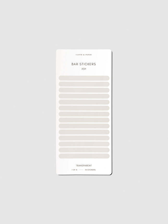 Bar Stickers, Vol 1, Cloth and Paper. Stickers displayed on a neutral background.