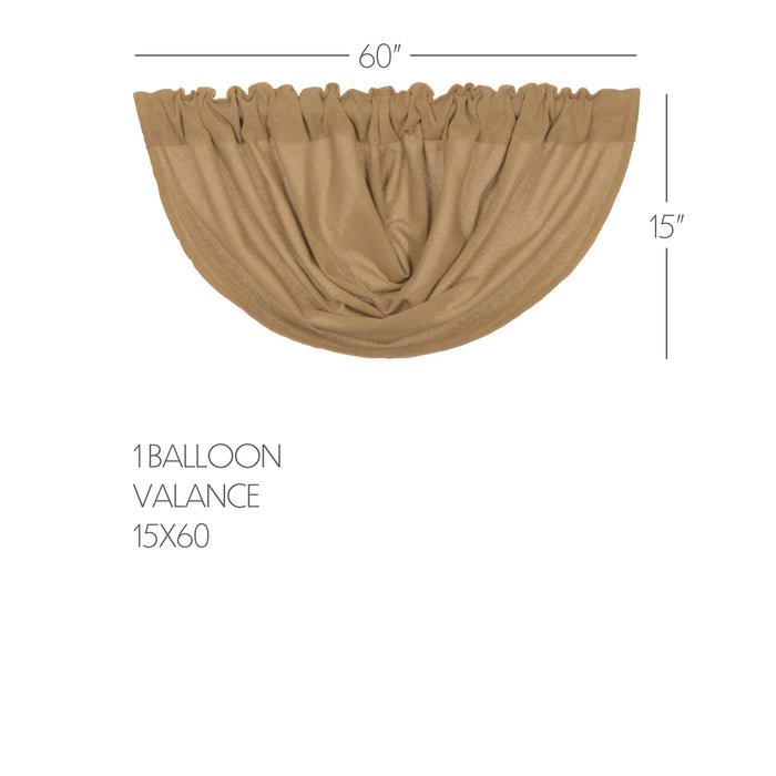 Baxter Burlap Natural Balloon Valance