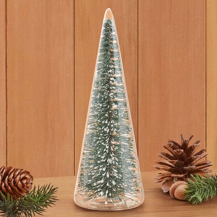 Bottle Brush Christmas Tree in Glass