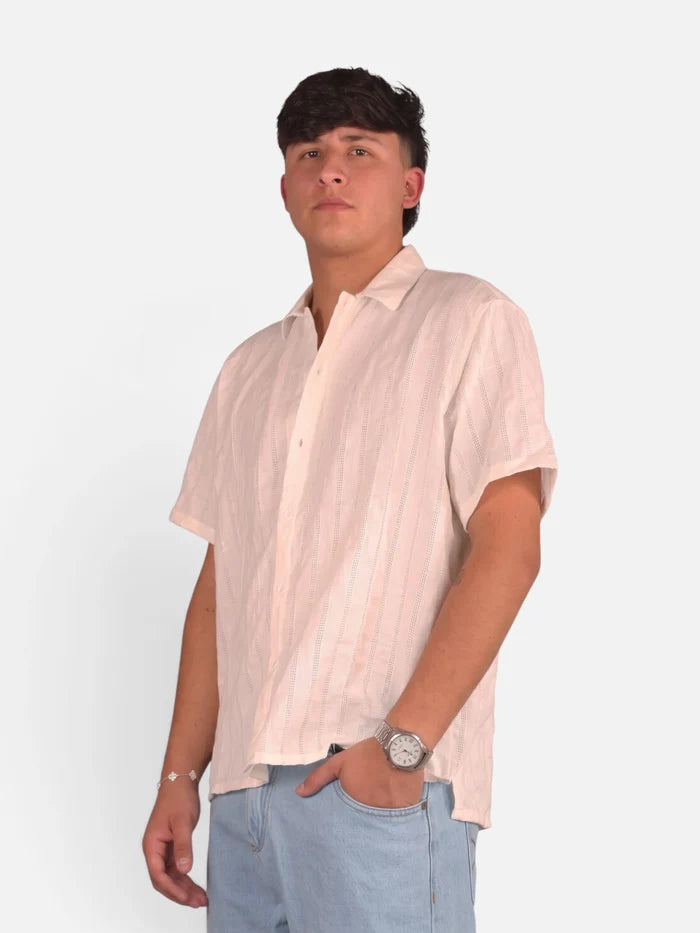 Camisa NTF Napoles Crochet Blanca
