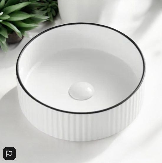 Counter Top Ceramic Basin 025 Black/ White