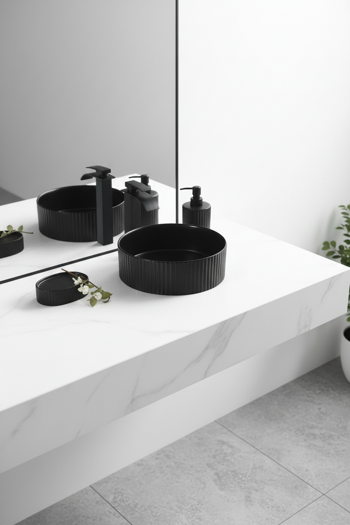 Counter Top Ceramic Basin 025 Black/ White