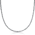 Enewton 15" choker silver faceted hematite 2mm bead N15SILFHEM2