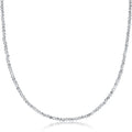 Enewton 17" choker bright silver faceted hematite 2mm bead N17BRSILFHEM2