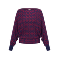 HEART GERUITE SWEATERTOP GARDA, BORDEAUX/ BLUE