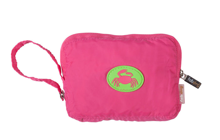 HOT PINK CRAB PACKAWAY DOG RAINCOAT, Coats - Bones Bizzness