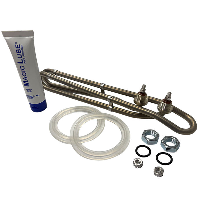 Hot Tub Heating Element Pro Kit including gaskets, lubricant, and securing accessories.
