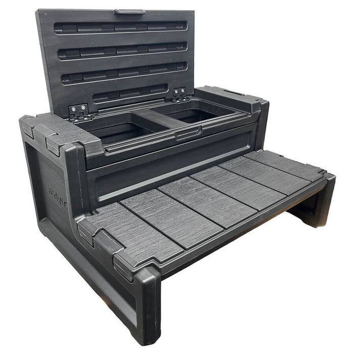 Hot Tub Steps With Storage - Black