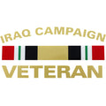 Iraq Campaign Veteran With Ribbon Clear Decal Stickers and Decals BP-0126