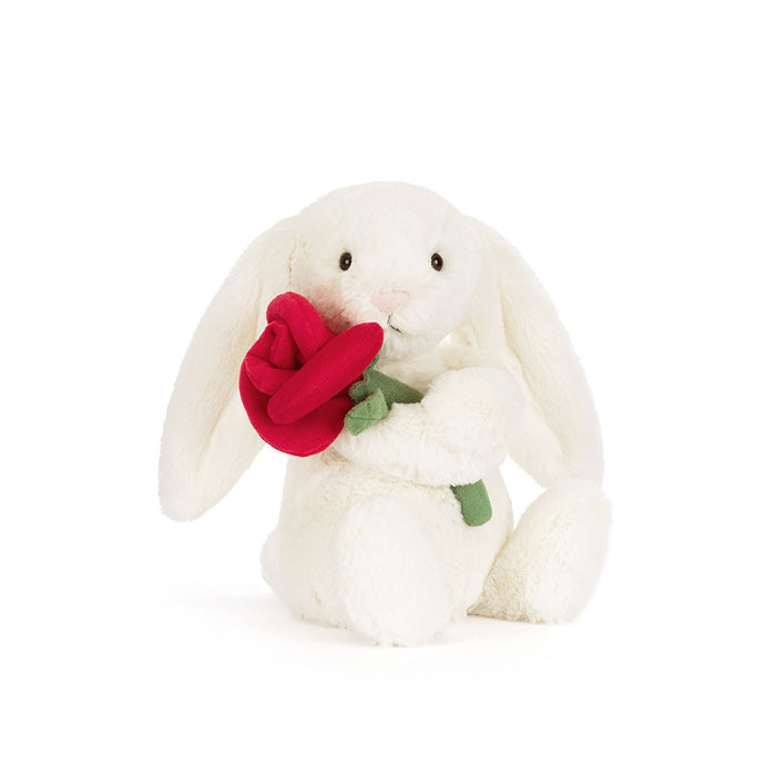Jellycat My Name is Cream Bunny with Rose - BB6ROSE