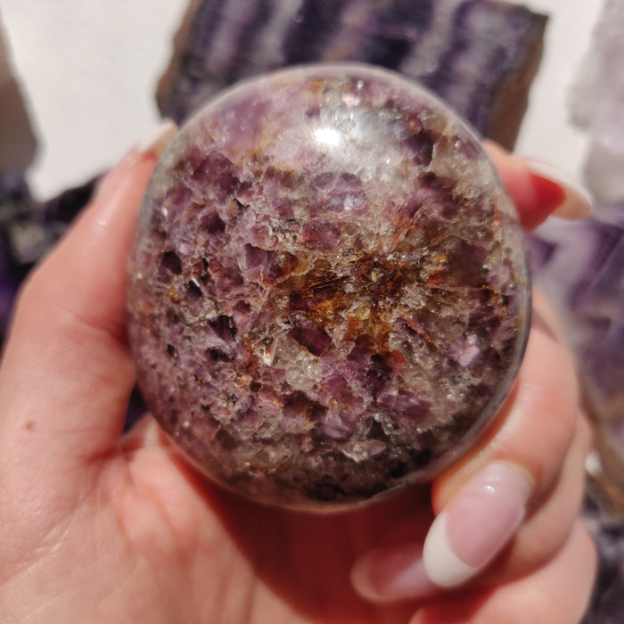 Lepidolite Palm Stone (#2) - Simply Affinity