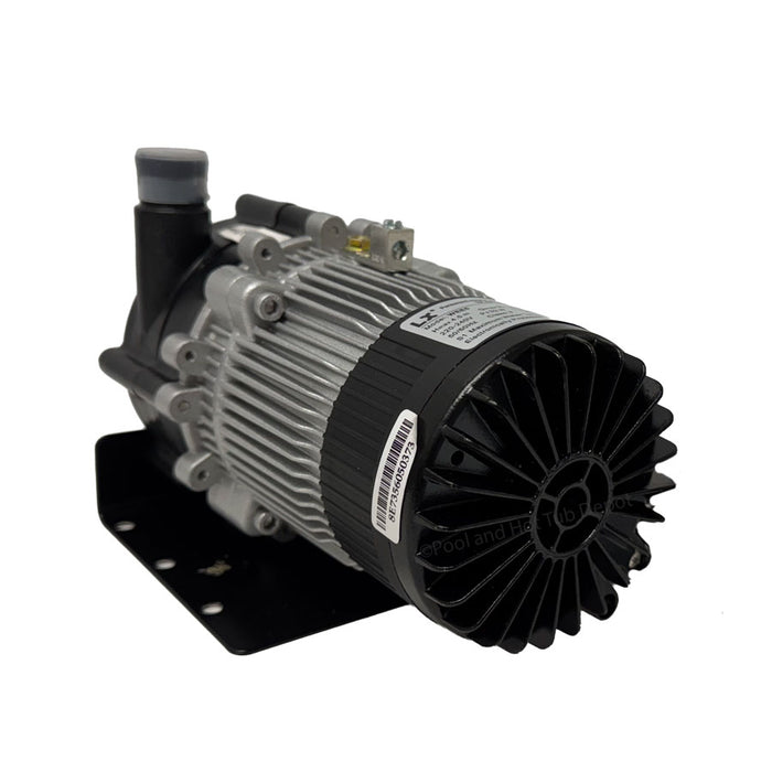 LX-E10 Circulation Pump 230V featuring 3/4 barb connections and a traditional motor shaft for effective water circulation.