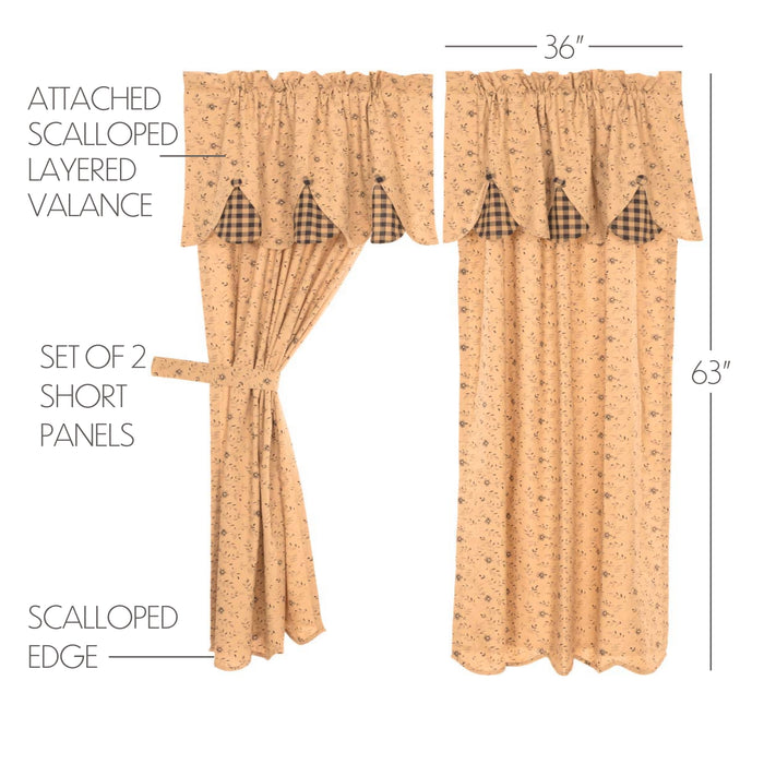 Mayzie Short Panel Curtains
