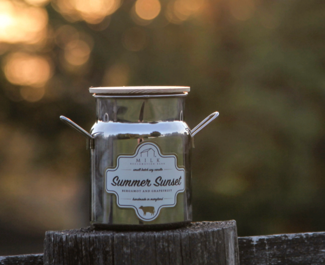 Milk Reclamation Barn Candle- Summer Sunset 13 oz.