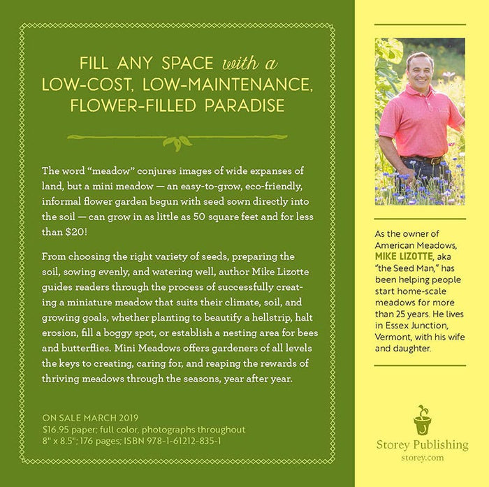 Mini Meadows: Grow A Little Patch Of Colorful Flowers Anywhere Around Your Yard|Back Cover of MiniMeadows