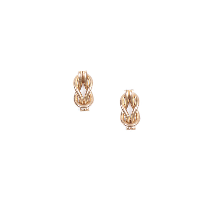 Small Sailor Brass Knot Earrings | Knot Stud Earrings | Golden Rule Gallery | Michelle Starbuck Jewelry | Excelsior, MN | Earrings | Jewelry