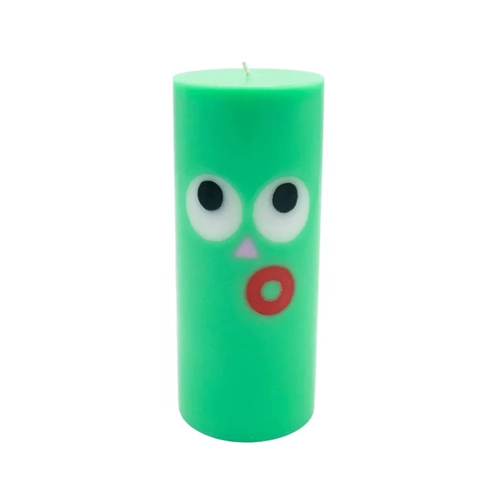 Moodz - Dippy Pillar Face Candle - Green