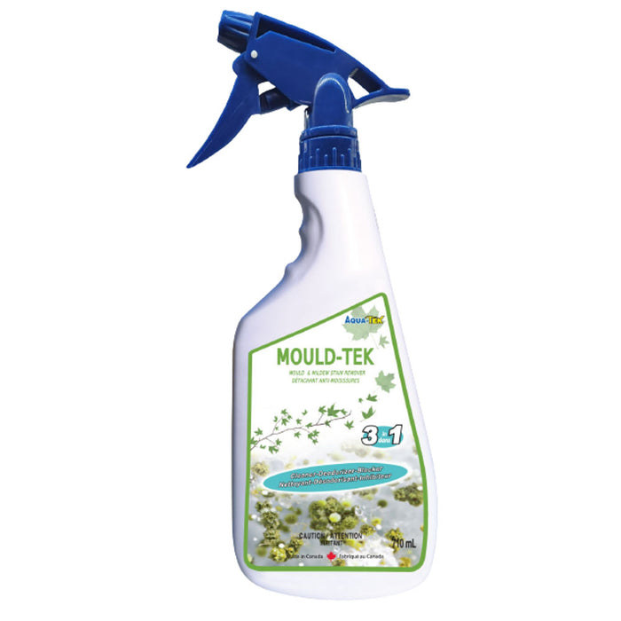 Mould-Tek mould cleaning solution in a spray bottle