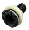 Ozone Fitting Swirl with Silicone Gasket showing a secure fitting with a black and white design.