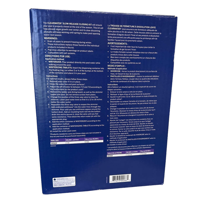Pool Closing Kit, Slow Release - 40,000 Litres