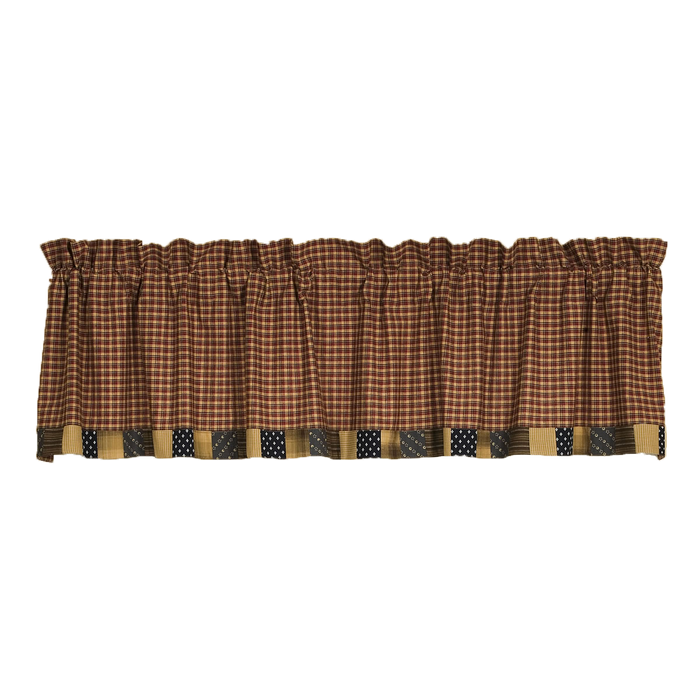 Patriotic Patch Block Border Valance-Lange General Store