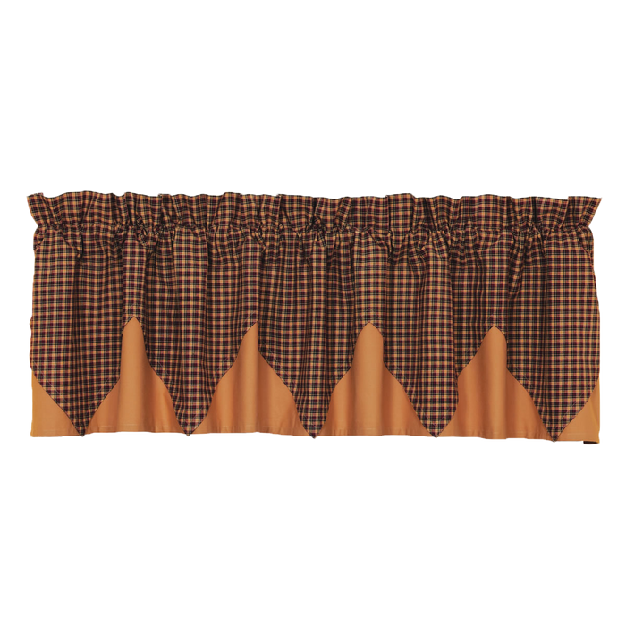 Patriotic Patch Layered Lined Valance-Lange General Store