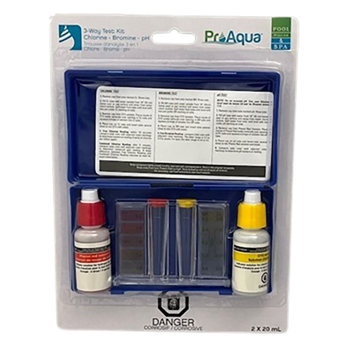 ProAqua 3-in-1 Test Kit Chlorine, Bromine, and pH