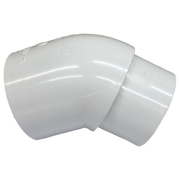 PVC Elbow 2” S X SP, 45 Degree