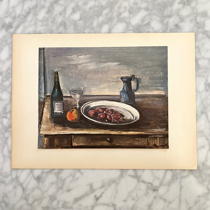 Rare 40s Vintage Still Life | Vintage Still Life Vlaminck Print | Vintage Vlaminck Offset Lithograph | Vintage Art Collectibles | Golden Rule Gallery | Excelsior, MN | Vintage Art Prints