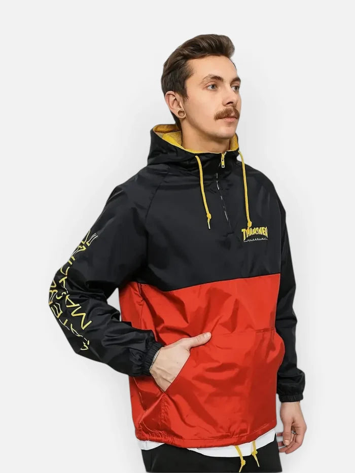 Rompeviento Thrasher Anorak Magazine Rojo Negro