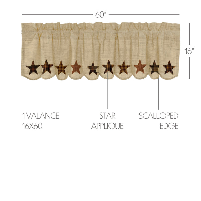 Rustic Star Valance