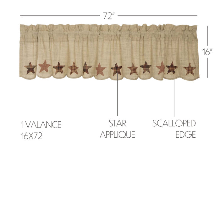 Rustic Star Valance