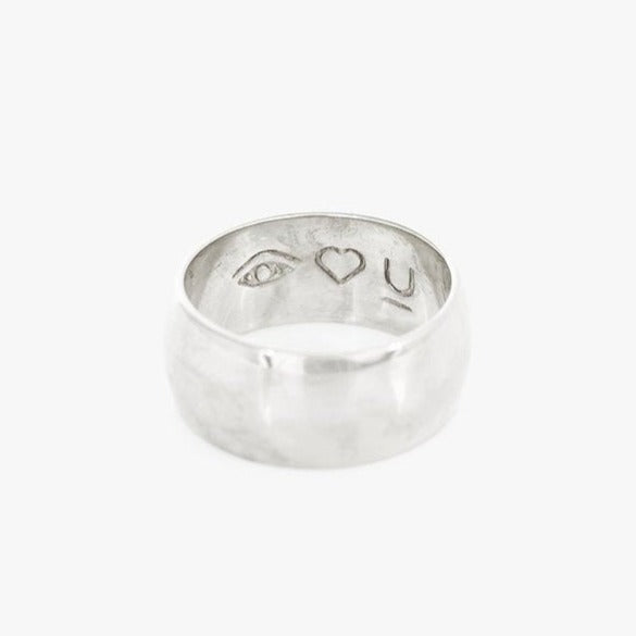 Eye Heart U Silver Ring by I Like it Here Club
