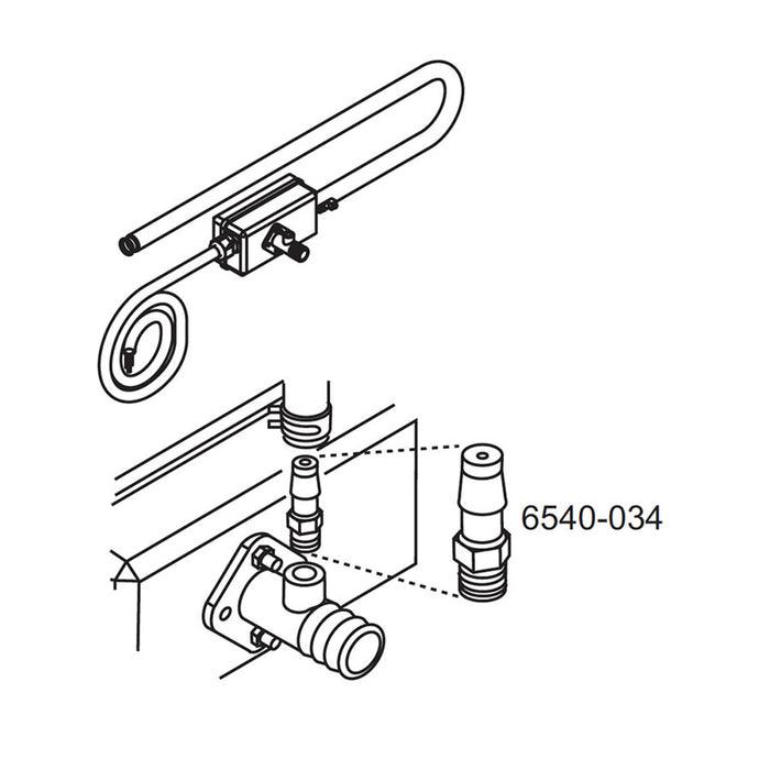 6540-034 Jacuzzi - Sundance heater barb adaptor