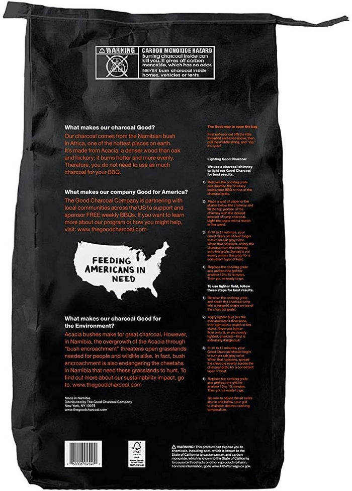 The Good Charcoal Company Premium Acacia Hardwood Lump Charcoal, 15.4 Pounds - Smoker Guru