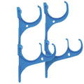 Triple Hook Accessories Hanger 2 Pack - Blue, ideal for organizing pool cleaning tools and reducing clutter.