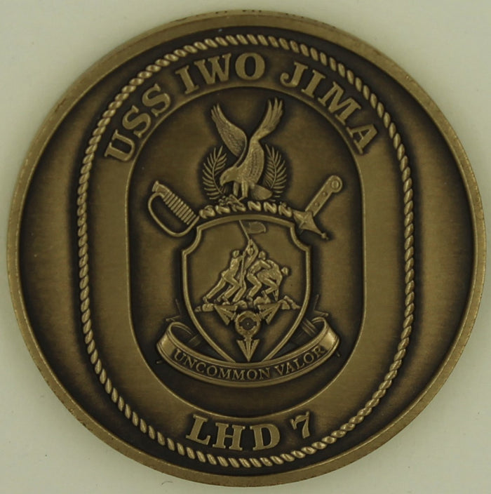 USS Iwo Jima LHD-7 Navy Challenge Coin