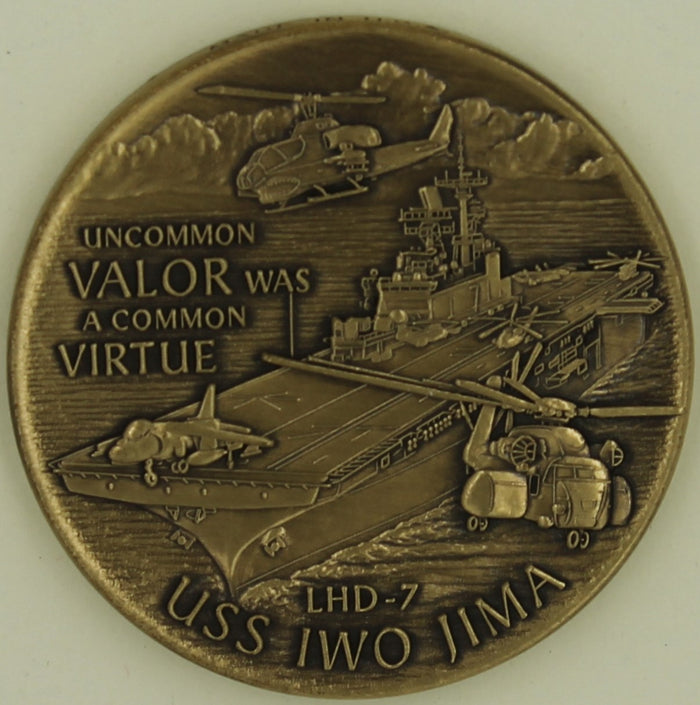 USS Iwo Jima LHD-7 Navy Challenge Coin