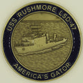USS Rushmore LSD-47 Large Navy Challenge Coin