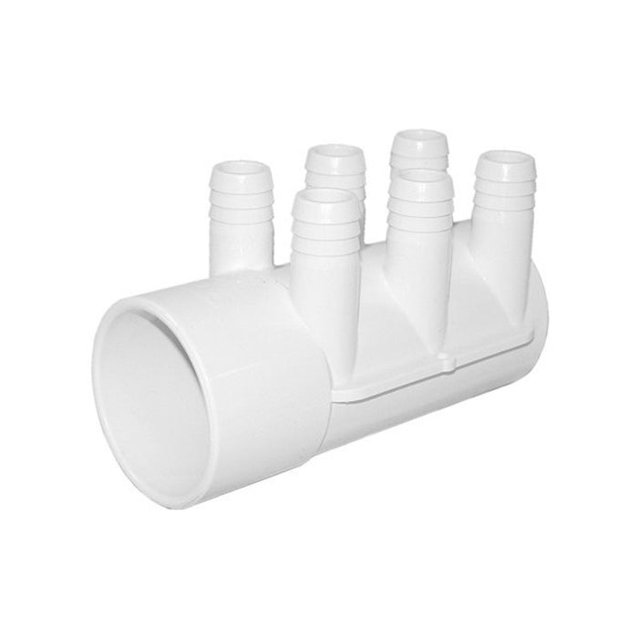 Waterway Manifold - 2" S x Dead End x (6) 3/4" Barb