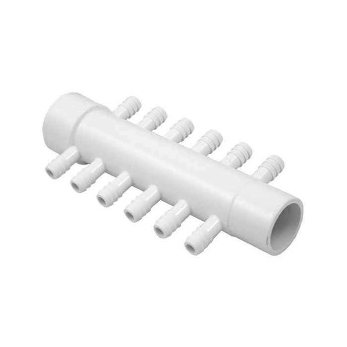 Waterway Manifold 1" S x 1" SP x (12) 3/8" Barbs