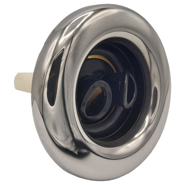 Waterway Threaded 3-3/8" Spa Jet - Black/Stainless Steel