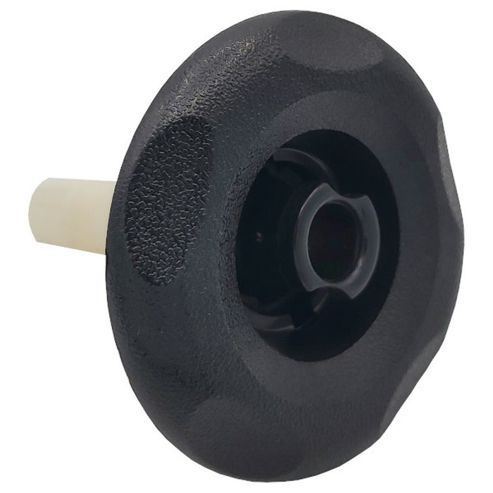 Waterway Threaded Hot Tub Jet 3" - Black, 3" front face diameter, compatible with Waterway threaded jet body.
