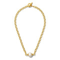 White Essential Pebble Pearl Cable Necklace