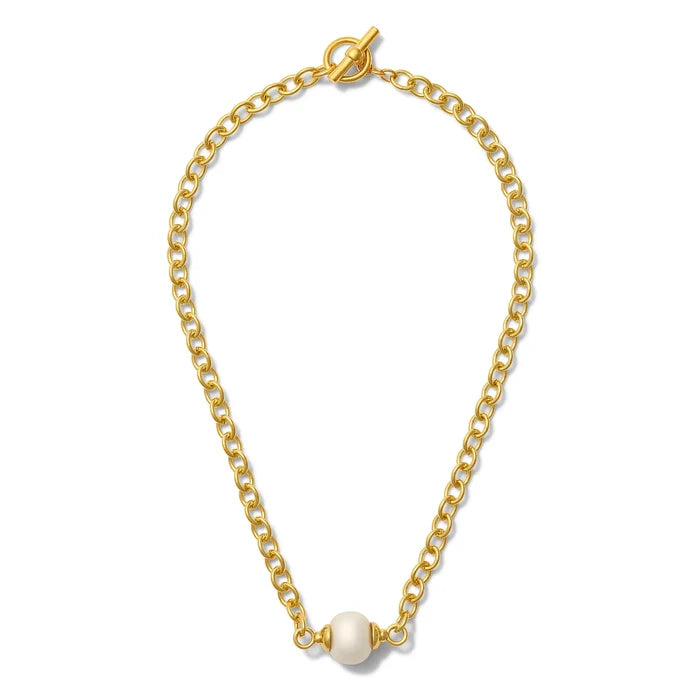 White Essential Pebble Pearl Cable Necklace
